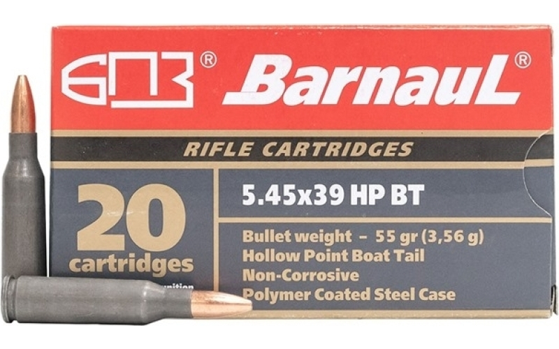 Barnaul Ammunition 5.45x39mm 55gr hollow point 20/box